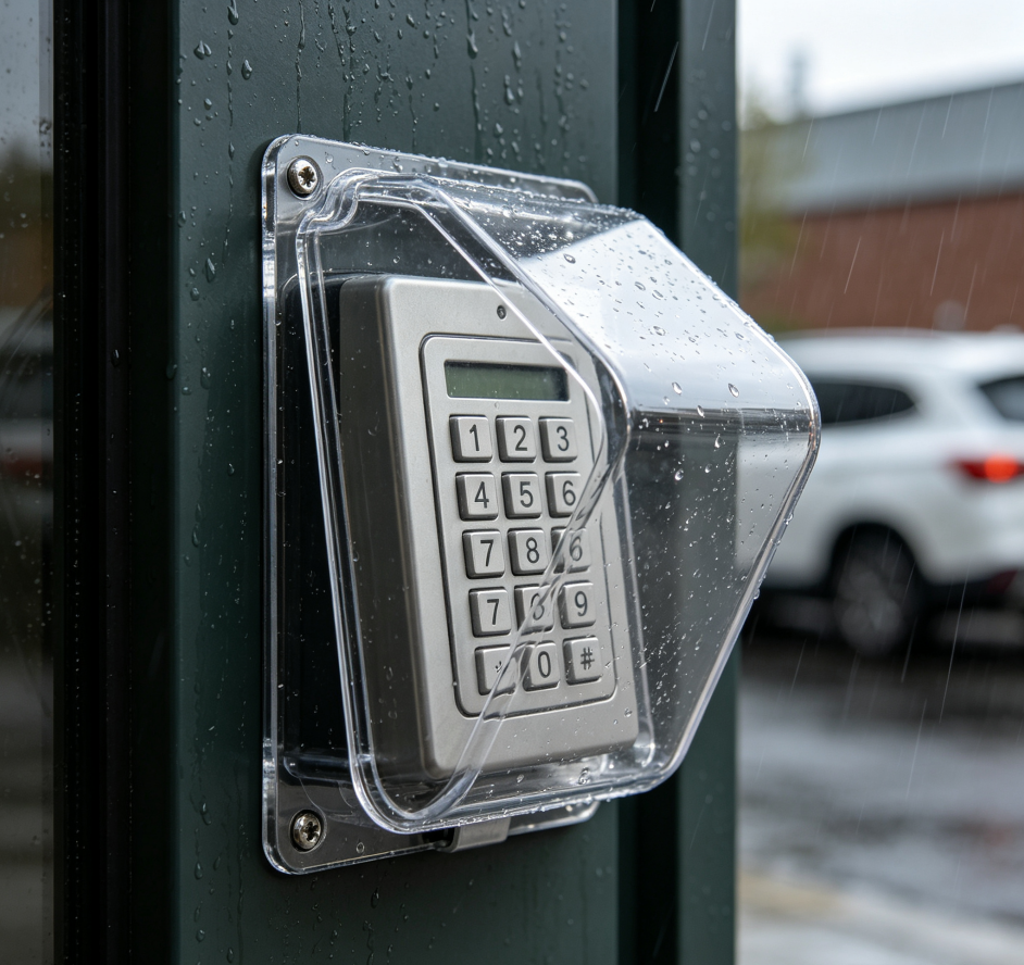 Installation of waterproof covers for keypad entry units - Image 2
