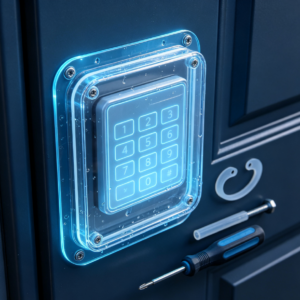 Installation of waterproof covers for keypad entry units