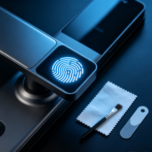 Cleaning and calibration of fingerprint recognition modules