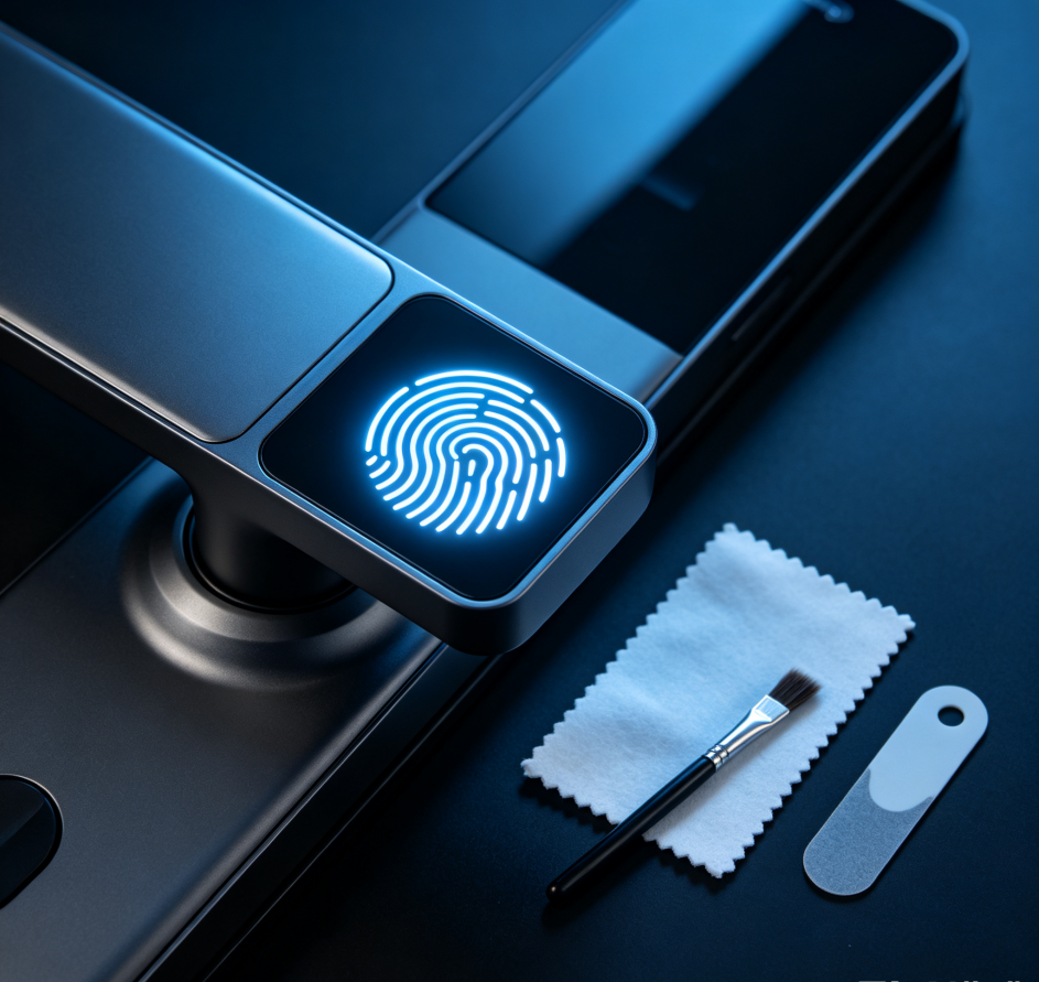 Cleaning and calibration of fingerprint recognition modules