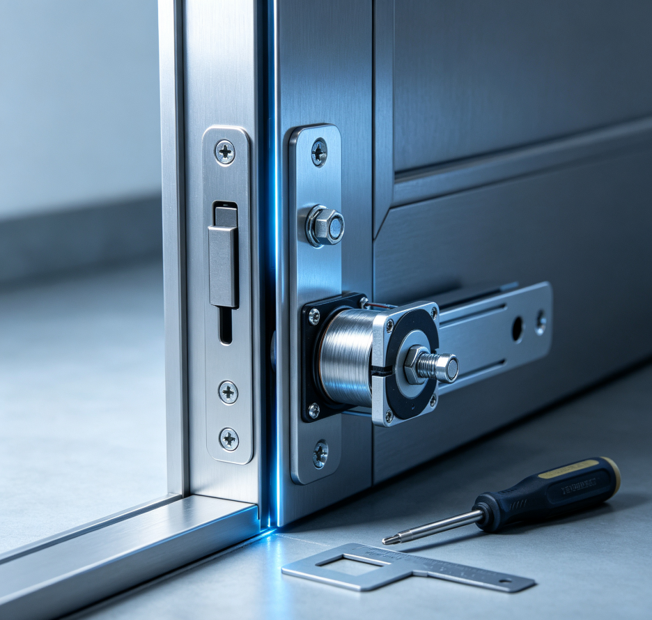 Adjustment of electromagnetic lock holding force