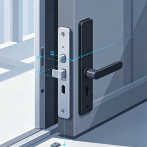 Correction of door sagging and lock hole realignment