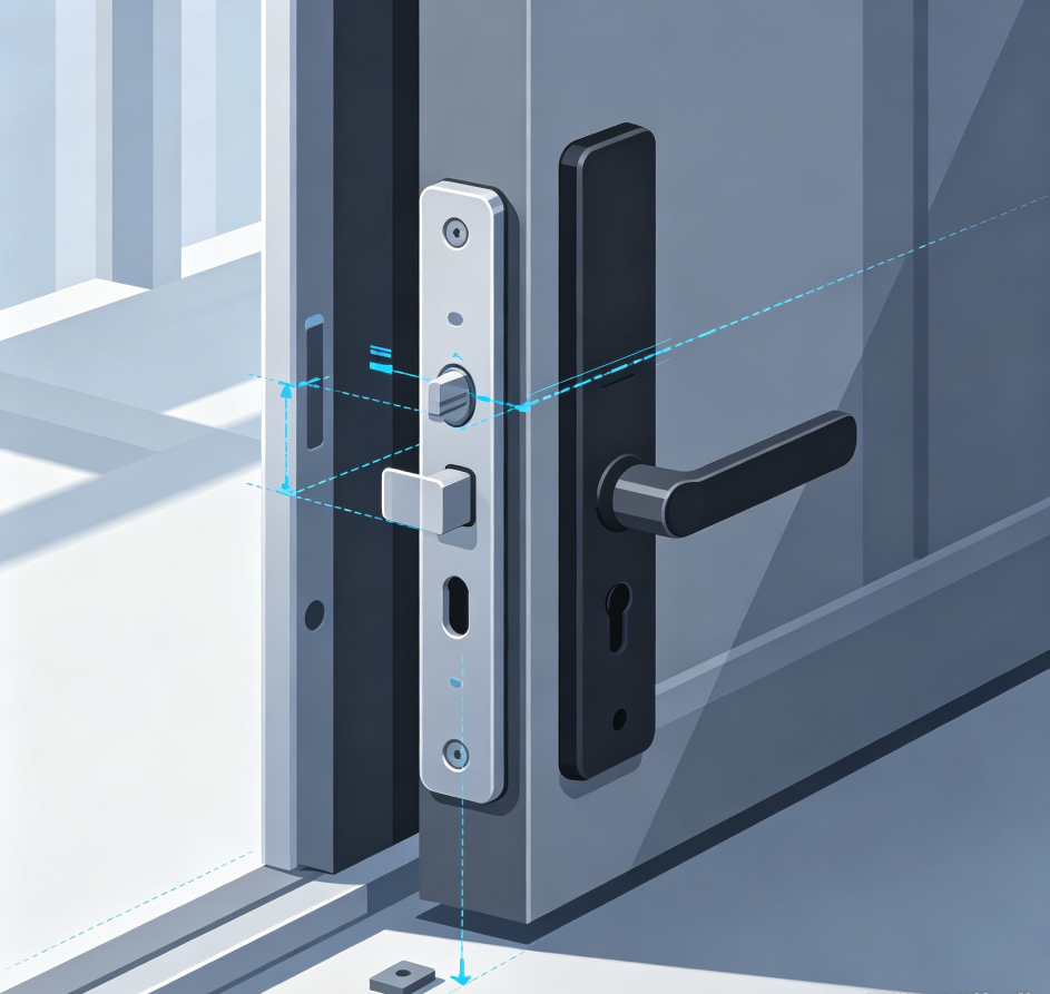 Correction of door sagging and lock hole realignment