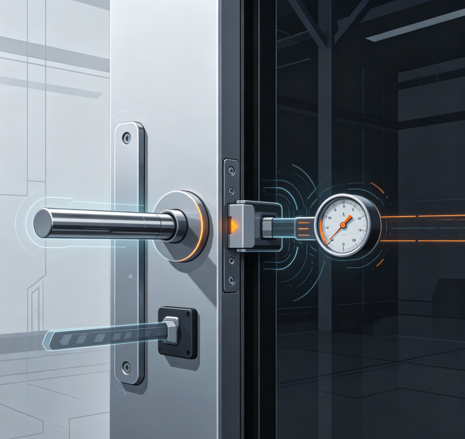Installation and pressure testing of emergency panic bars