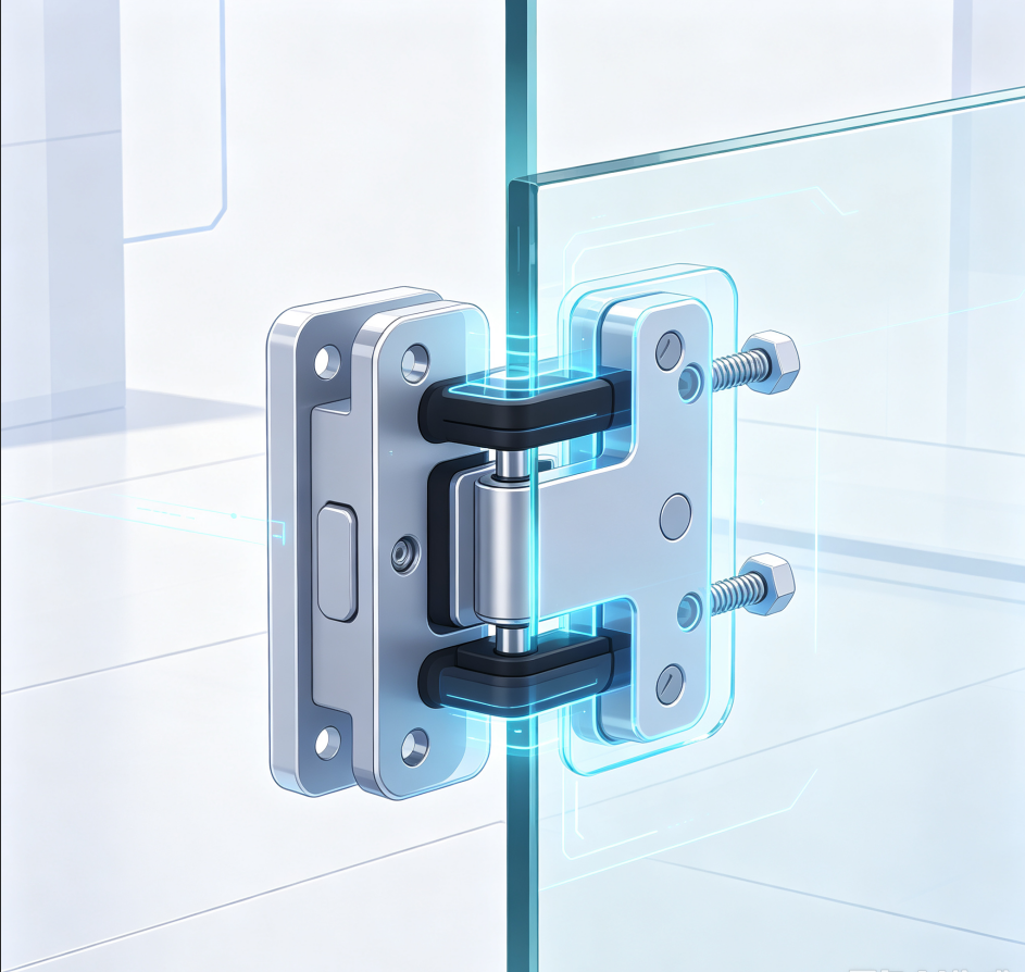 Anti-vibration reinforcement for glass door clamp locks