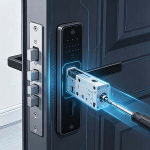 Replacement with extended-latch lock bodies for entry doors