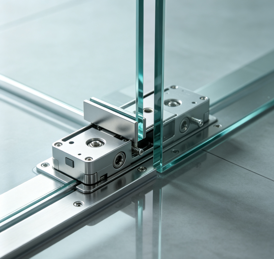 Installation of floor-spring lock bodies for glass doors - Image 2