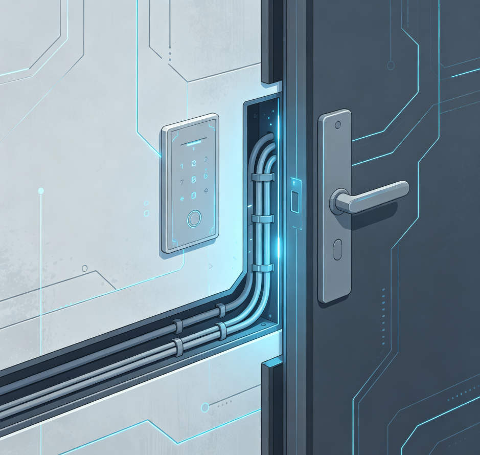 Concealment and aesthetic finishing of access control wiring