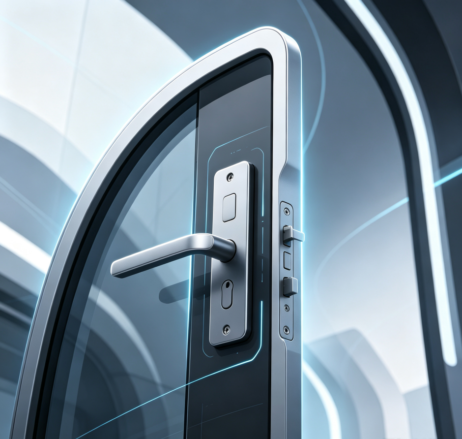 Lock installation solutions for curved doors